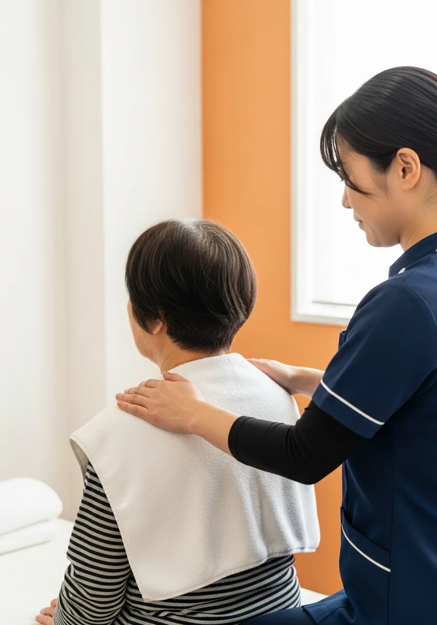 理学療法士による施術の様子